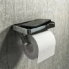 Arezzo Toilet Roll Holder With Shelf - Chrome -Arezzo shop AZTRSCR n p