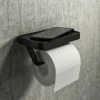 Arezzo Toilet Roll Holder With Shelf - Matt Black 1 Arezzo Toilet Roll Holder With Shelf - Matt Black -Arezzo shop AZTRSMB prod