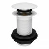 Arezzo Matt White Unslotted Click Clack Basin Waste -Arezzo shop AZUSMW P1
