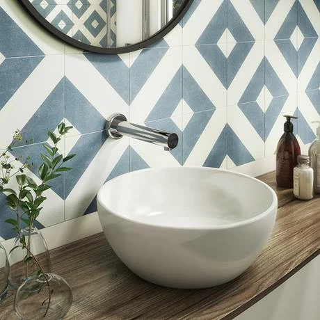 Arezzo 400mm Matt White Round Counter Top Basin Arezzo 400mm Matt White Round Counter Top Basin -Arezzo shop AZW6015 d1 460