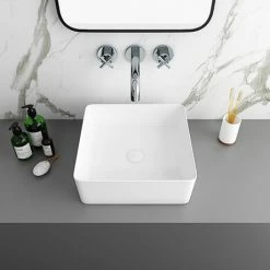 Arezzo 380 X 380mm Gloss White Square Counter Top Basin