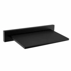 Arezzo Matt Black Wall Mounted Slimline Waterfall Bath Filler + Concealed Thermostatic Valve -Arezzo shop AZWF05 d6 460