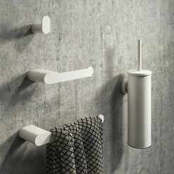 Arezzo Matt White 4-Piece Bathroom Accessory Pack