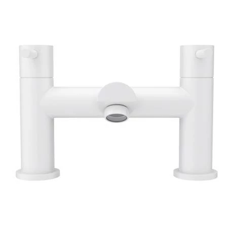 Arezzo Round Matt White Bath Filler Tap Arezzo Round Matt White Bath Filler Tap -Arezzo shop AZWHTBF d1 460