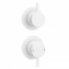 Arezzo Matt White Concealed Individual Diverter + Thermostatic Control Shower Valve 2 Arezzo Matt White Concealed Individual Diverter + Thermostatic Control Shower Valve -Arezzo shop AZWRDSV4 n p