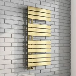 Arezzo Brushed Brass Designer Heated Towel Rail 1080 X 550mm 5 Arezzo Brushed Brass Designer Heated Towel Rail 1080 X 550mm -Arezzo shop BBDR55X1080 d3 460