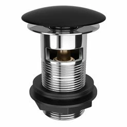 Arezzo Matt Black Ceramic Slotted Click Clack Basin Waste