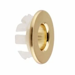 Arezzo Brushed Brass Basin Overflow Cover Insert Hole Trim -Arezzo shop BOC01 EBB d2 460