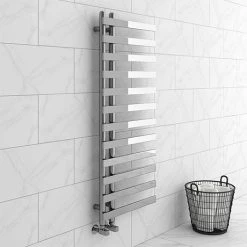 Arezzo Chrome 1200 X 500mm 12 Bars Designer Heated Towel Rail