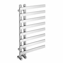 Arezzo Chrome 800 X 500mm 8 Bars Designer Heated Towel Rail
