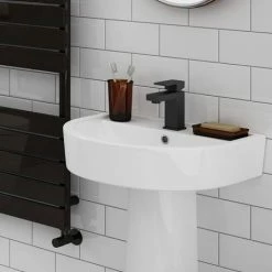 Arezzo Square Matt Black Basin Mono Mixer Tap 4 Arezzo Square Matt Black Basin Mono Mixer Tap -Arezzo shop CAS14BLK d2 460