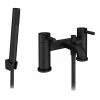 Arezzo Round Matt Black Bath Shower Mixer Tap Incl. Shower Kit