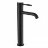 Arezzo Round Matt Black High Rise Mono Basin Mixer Tap -Arezzo shop CRU40BLK P1