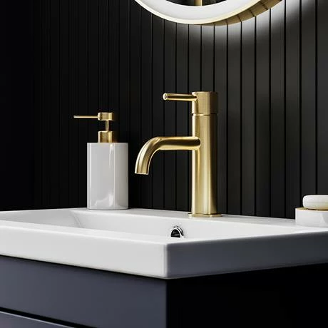 Arezzo Round Brushed Brass Basin Mono Mixer Tap Arezzo Round Brushed Brass Basin Mono Mixer Tap -Arezzo shop CT022 BB n d1 460