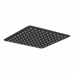 Arezzo Square 200 X 200mm Matt Black Fixed Shower Head