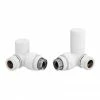 Arezzo White Round Corner Radiator Valves -Arezzo shop EG RCV 01W prod