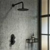 Arezzo Matt Black Industrial Style Shower System With Concealed Valve + Head -Arezzo shop IS2MBPK n p