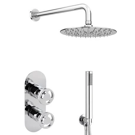 Arezzo Chrome Industrial Style Shower System with Concealed Valve, Head + Handset Arezzo Chrome Industrial Style Shower System With Concealed Valve, Head + Handset -Arezzo shop IS4CHPK n d6 460