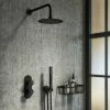 Arezzo Matt Black Industrial Style Shower System With Concealed Valve, Head + Handset 2 Arezzo Matt Black Industrial Style Shower System With Concealed Valve, Head + Handset -Arezzo shop IS4MBPK n p