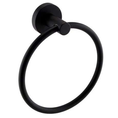 Arezzo Industrial Style Matt Black Round Towel Ring Arezzo Industrial Style Matt Black Round Towel Ring -Arezzo shop ISBLKTR n d3 460
