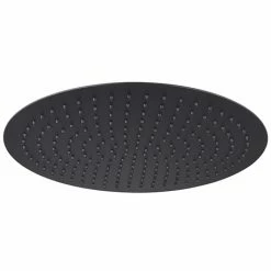 Arezzo Large Round 400mm Matt Black Fixed Shower Head