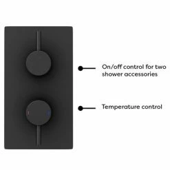Arezzo Matt Black Round Thermostatic Shower Pack With Head + Handset 7 Arezzo Matt Black Round Thermostatic Shower Pack With Head + Handset -Arezzo shop MB RD SVD new d7 460