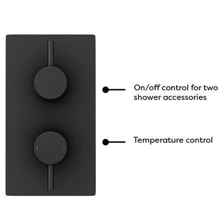 Arezzo Matt Black Round Thermostatic Shower Pack with Head + Handset Arezzo Matt Black Round Thermostatic Shower Pack With Head + Handset -Arezzo shop MB RD SVD new d7 460