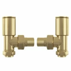 Arezzo Modern Angled Radiator Valves - Brushed Brass 4 Arezzo Modern Angled Radiator Valves - Brushed Brass -Arezzo shop MBBV1 d4 460