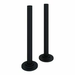 Arezzo Modern Straight Radiator Valves Incl. 180mm Stand Pipes - Matt Black -Arezzo shop MBV2SLV d2 460