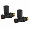 Arezzo Modern Straight Radiator Valves - Matt Black 1 Arezzo Modern Straight Radiator Valves - Matt Black -Arezzo shop MBV2 prod