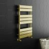 Arezzo Brushed Brass 800 X 500 Heated Towel Rail 2 Arezzo Brushed Brass 800 X 500 Heated Towel Rail -Arezzo shop MIL8BB n p