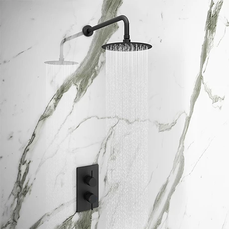 Arezzo Matt Black Round Shower Package with Concealed Valve + Head Arezzo Matt Black Round Shower Package With Concealed Valve + Head -Arezzo shop RD2BLKPK n p