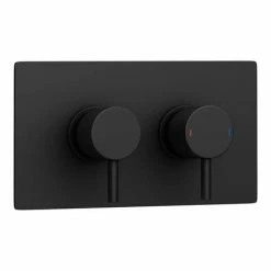 Arezzo Matt Black Round Shower Package With Concealed Valve + Ceiling Mounted Head 5 Arezzo Matt Black Round Shower Package With Concealed Valve + Ceiling Mounted Head -Arezzo shop RD2BLKPKCM detail2 460
