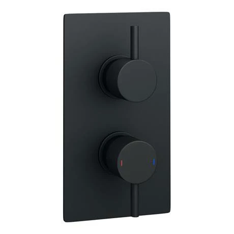 Arezzo Matt Black Round Shower Package with Concealed Valve + Ceiling Mounted Head Arezzo Matt Black Round Shower Package With Concealed Valve + Ceiling Mounted Head -Arezzo shop RD2BLKPKCM detail4 460