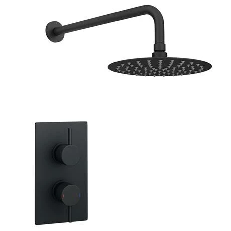 Arezzo Matt Black Round Shower Package with Concealed Valve + Head Arezzo Matt Black Round Shower Package With Concealed Valve + Head -Arezzo shop RD2BLKPK n d1 460