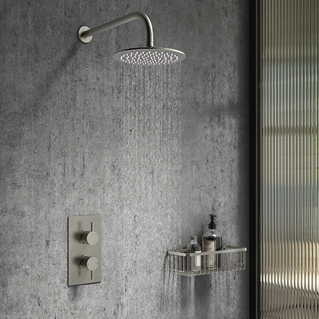 Arezzo Gunmetal Grey Round Shower Package with Concealed Valve + Head Arezzo Gunmetal Grey Round Shower Package With Concealed Valve + Head -Arezzo shop RD2GMPK p