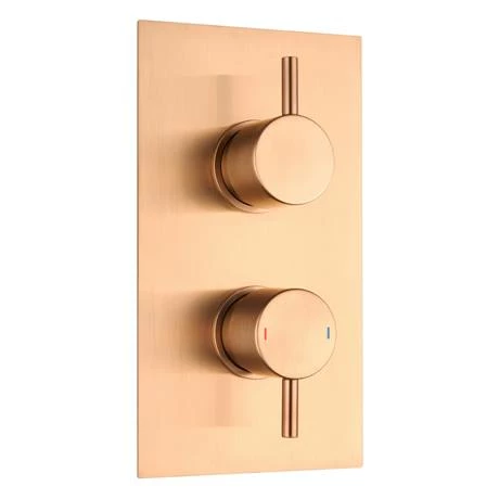 Arezzo Brushed Bronze Round Thermostatic Shower Pack with Head + Handset Arezzo Brushed Bronze Round Thermostatic Shower Pack With Head + Handset -Arezzo shop RD4BZPK d1 460