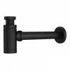Arezzo Round Matt Black Modern Basin Bottle Trap 1 Arezzo Round Matt Black Modern Basin Bottle Trap -Arezzo shop RDBOTBLK p