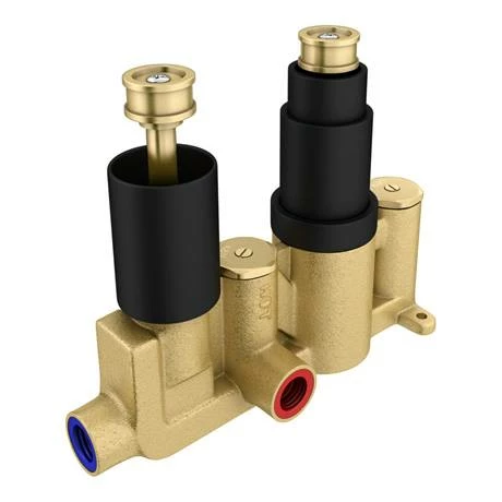 Arezzo Round Modern Twin Concealed Shower Valve - Matt Black Arezzo Round Modern Twin Concealed Shower Valve - Matt Black -Arezzo shop RSV31 BLK nd1 460