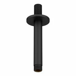 Arezzo 150mm Matt Black Round Ceiling Shower Arm