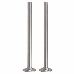 Arezzo 300mm Brushed Satin Nickel 15mm Pipe Kit For Radiator Valves