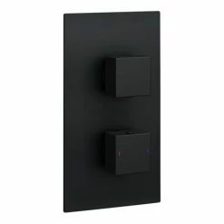 Arezzo Matt Black Square Shower Package With Concealed Valve + Head 6 Arezzo Matt Black Square Shower Package With Concealed Valve + Head -Arezzo shop SQ2BLKPK detail3 460