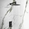 Arezzo Matt Black Square Shower Package (inc. Valve, 200 X 200 Square Head And 90-Degree Bend Arm) -Arezzo shop SQ4BLKPK new p