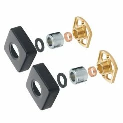 Arezzo Square Easy Fix Bar Shower Fixing Bracket Matt Black