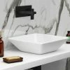 Arezzo Square Black Wall Mounted Basin Tap + 410 X 410mm Counter Top Basin 2 Arezzo Square Black Wall Mounted Basin Tap + 410 X 410mm Counter Top Basin -Arezzo shop VES983 CAS30BLK p