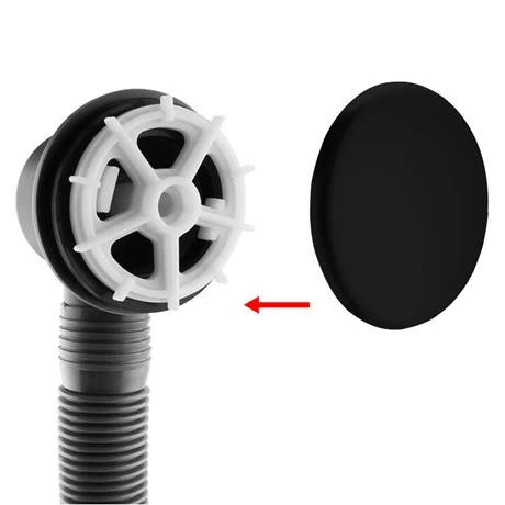 Arezzo Matt Black Easy Clean Click Clack Bath Waste with Overflow Arezzo Matt Black Easy Clean Click Clack Bath Waste With Overflow -Arezzo shop WA900EK D1 460