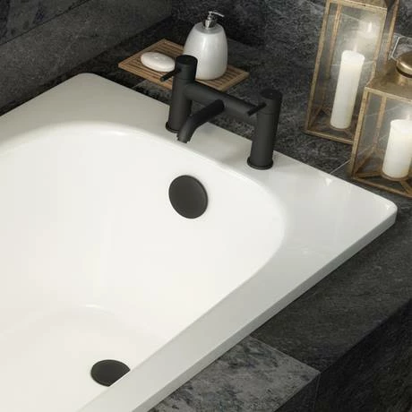 Arezzo Matt Black Easy Clean Click Clack Bath Waste with Overflow Arezzo Matt Black Easy Clean Click Clack Bath Waste With Overflow -Arezzo shop WA900EK n d3 460