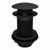 Arezzo Matt Black Unslotted Click Clack Basin Waste -Arezzo shop WE126UB p