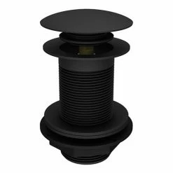 Arezzo Matt Black Unslotted Click Clack Basin Waste