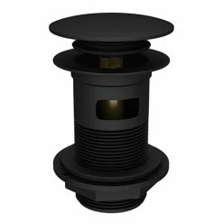 Arezzo Matt Black Slotted Click Clack Basin Waste